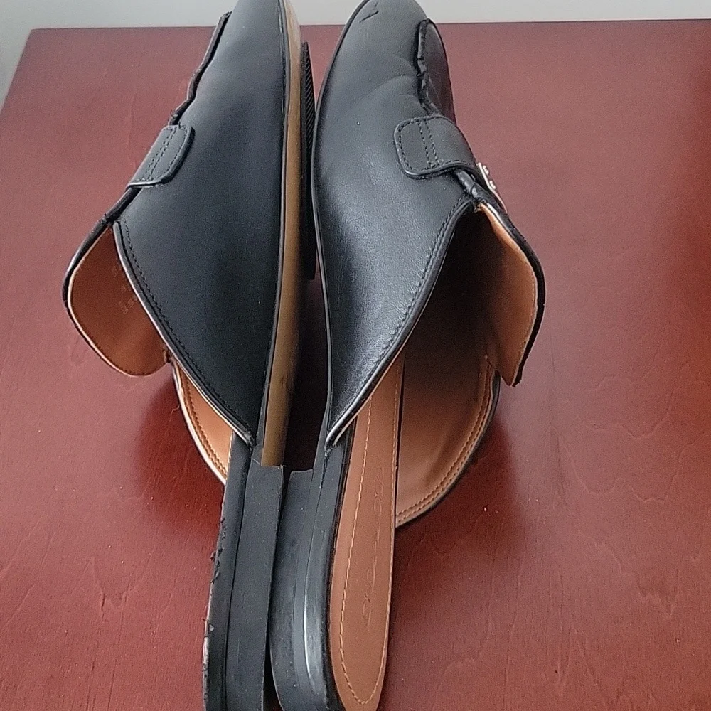 Coach Shea Leather Mules 8 Black